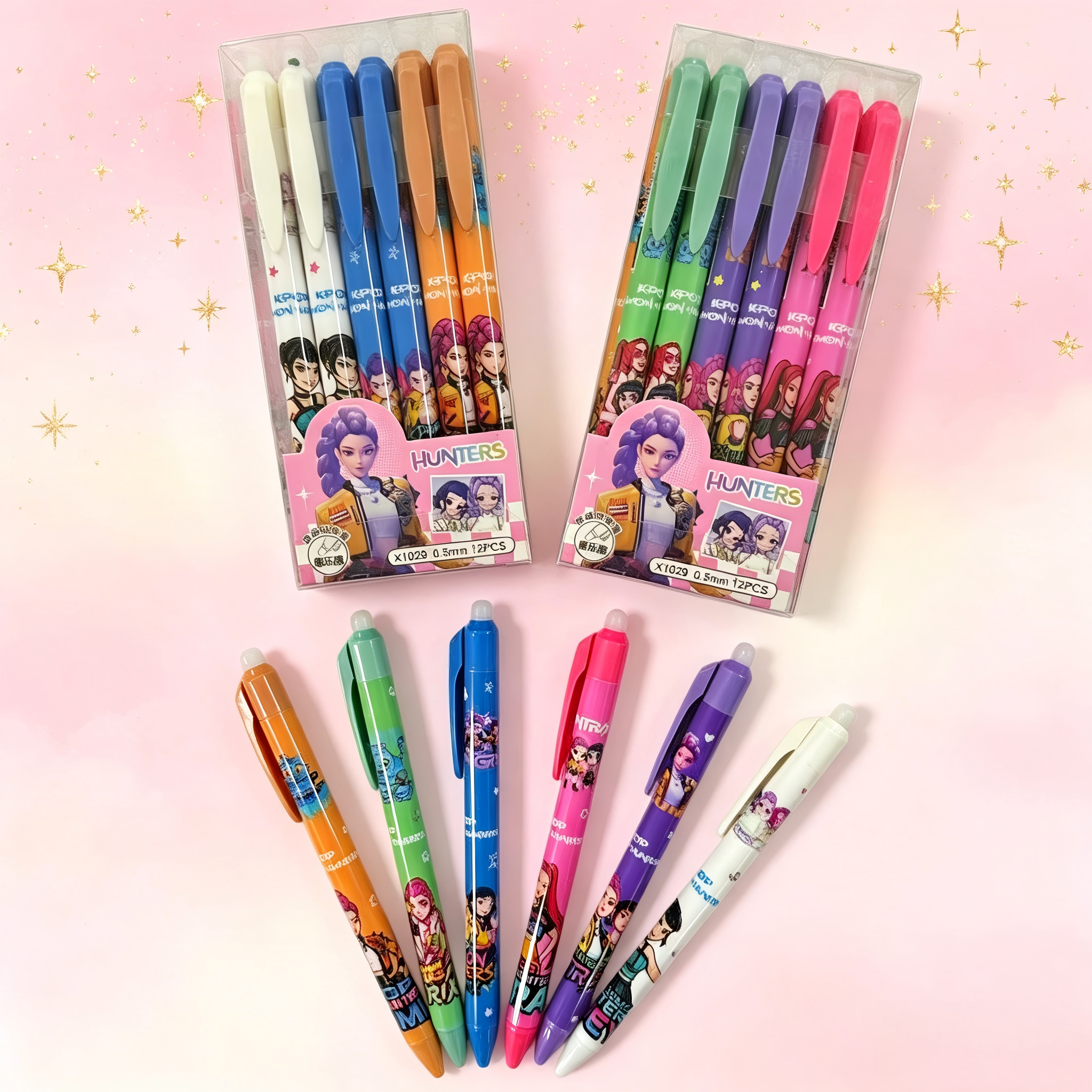 Office Tech Accessories - Cartoon Erasable Gel Pens Cute Kpop