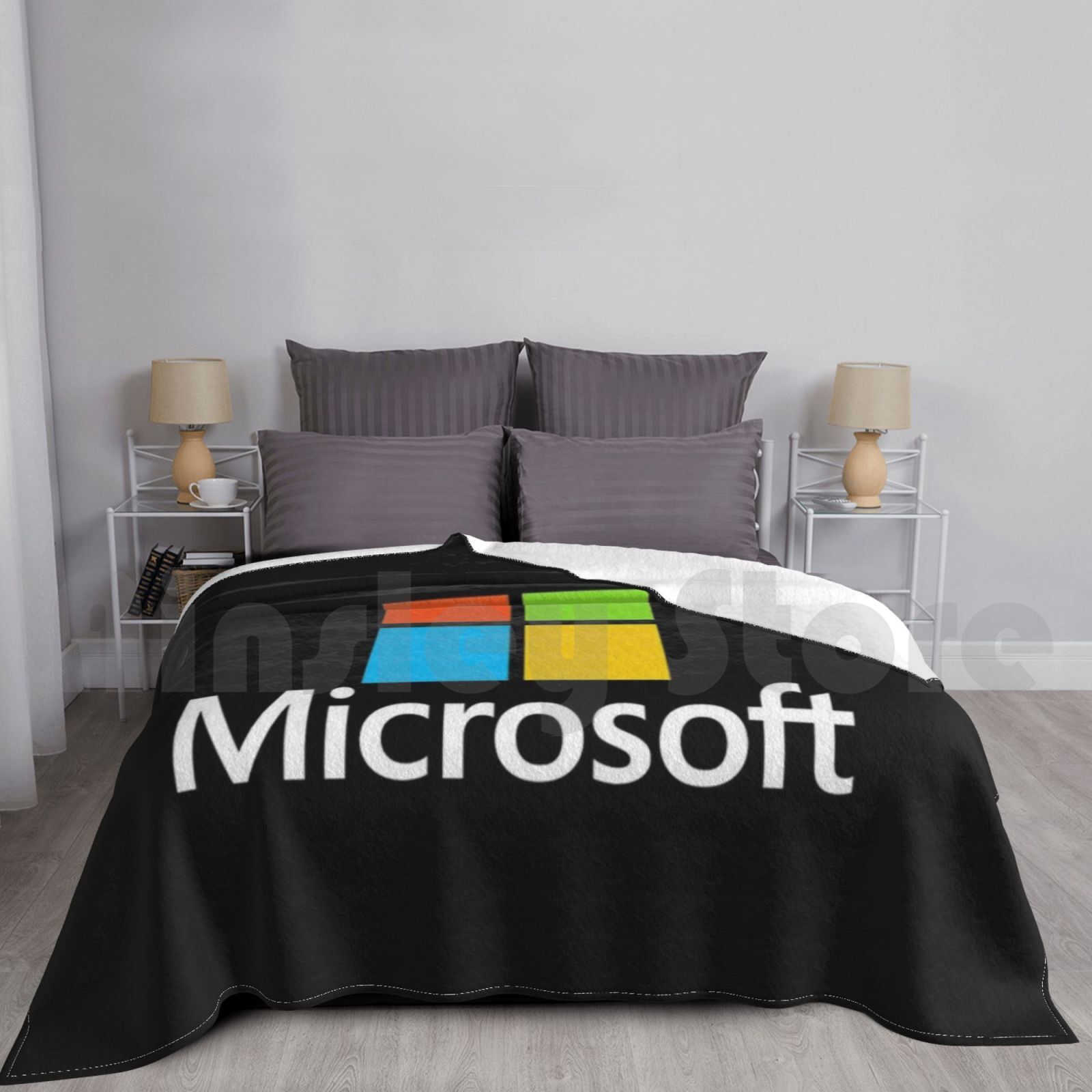 Microsoft Type Blanket Fashion - Office Tech Logo ulasan dan harga