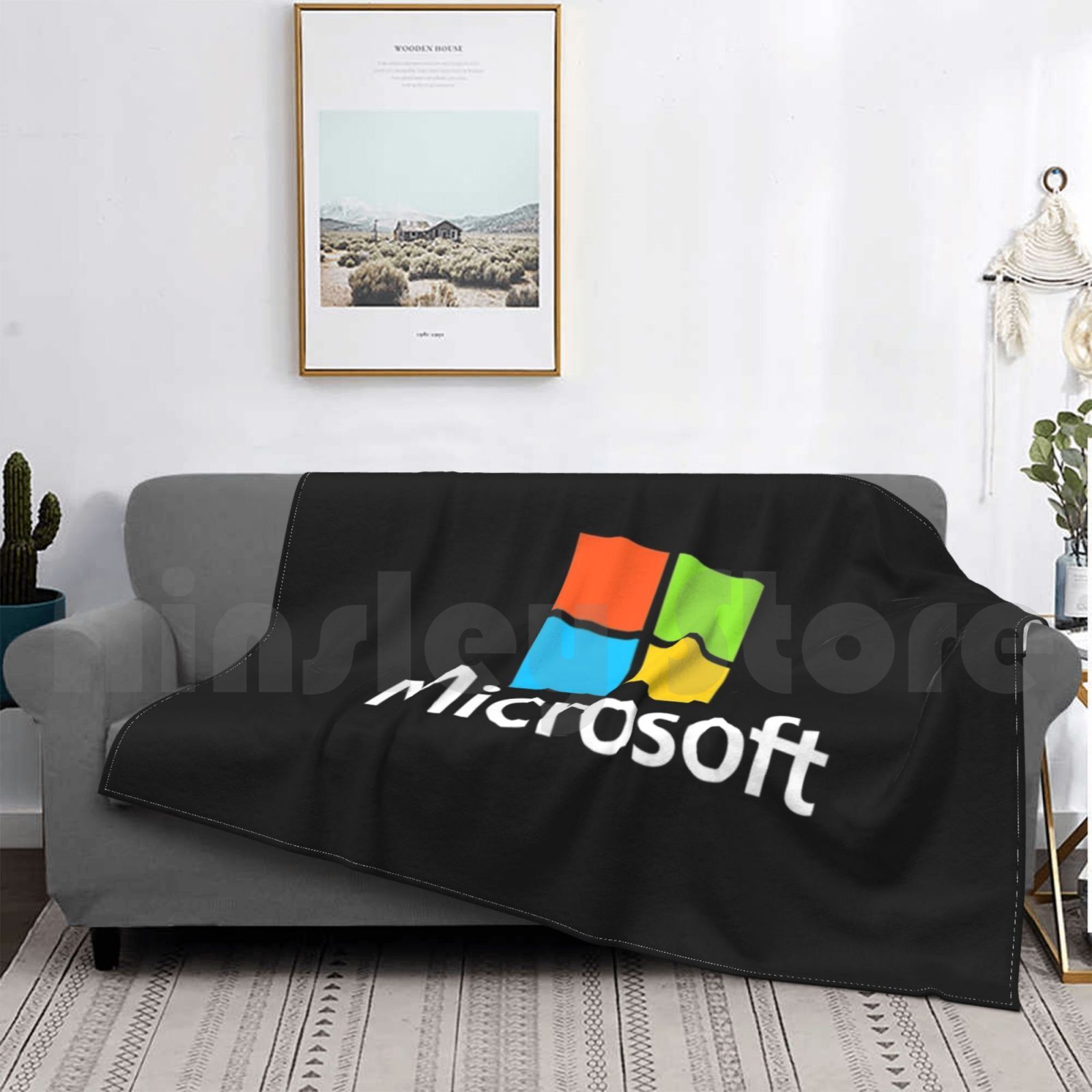 Microsoft Type Blanket Fashion - Office Tech Logo ulasan dan harga