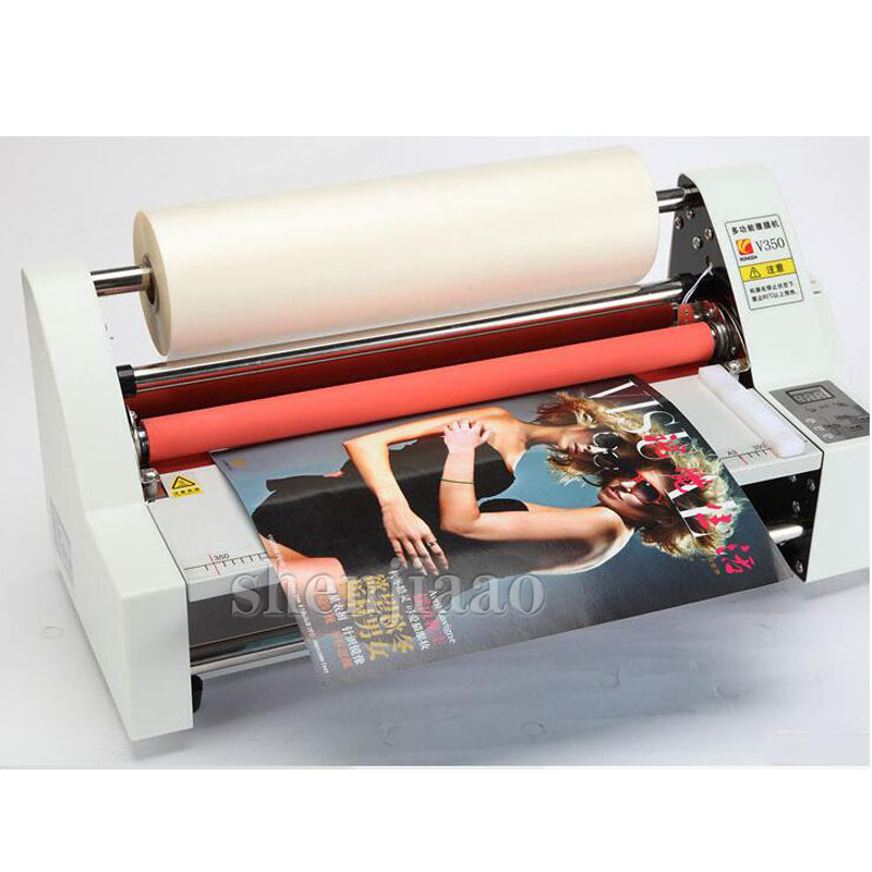 V350 film Laminator Four Rolle - Laminator A3 Hot ulasan dan harga