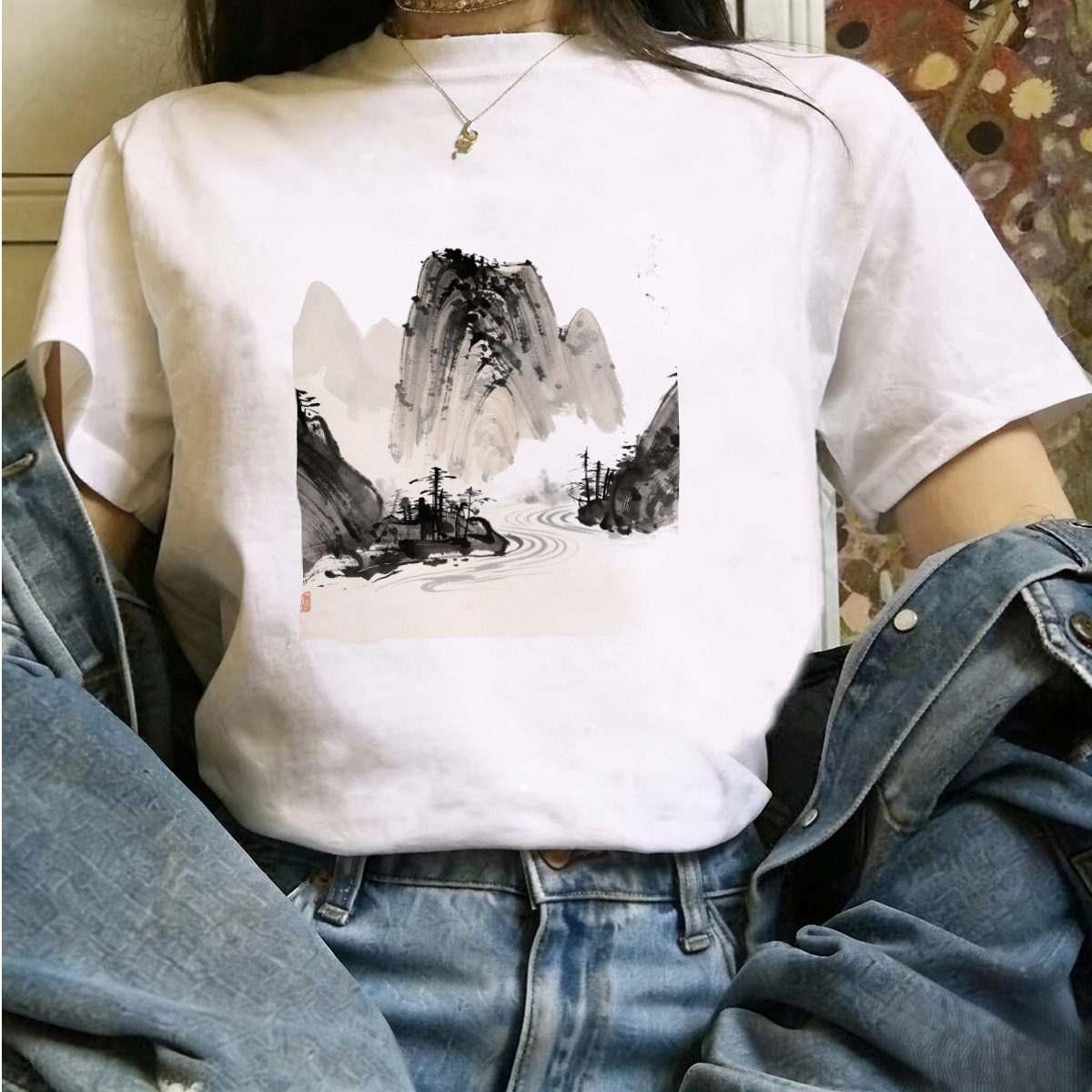 T Shirts Tech Cotton Lab Desig - Office Tech Logo ulasan dan harga
