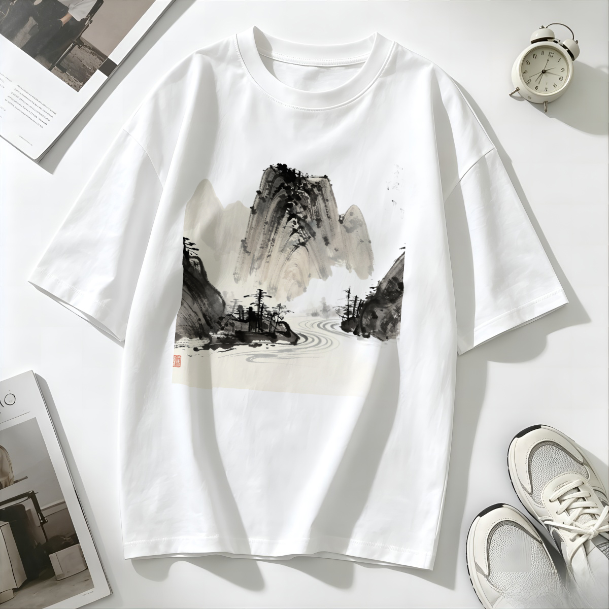 T Shirts Tech Cotton Lab Desig - Office Tech Logo ulasan dan harga